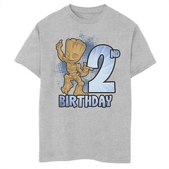 Boys 8-20 Marvel Guardians Of The Galaxy Baby Groot 2nd Birthday Graphic Tee