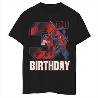 Boys 8-20 Marvel Spider-Man Web Swing 3rd Birthday Graphic Tee