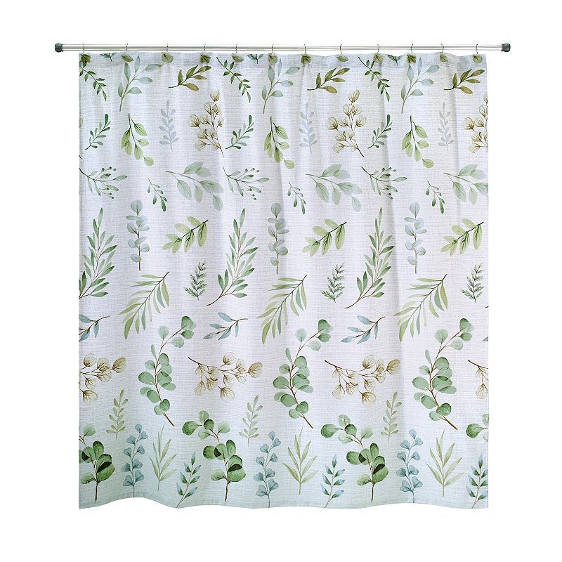 Avanti Ombre Leaves Shower Curtain, Multicolor, 72X72