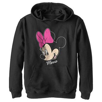 Disney's Minnie Mouse Boys 8-20 Face Portrait Smile Pullover Graphic Hoodie