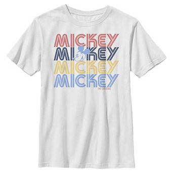 Disney's Mickey Mouse Boys 8-20 Mickey Word Stack Graphic Tee