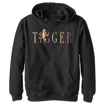 Disney's Winnie The Pooh Boys 8-20 Tigger Name Title Pullover Graphic Hoodie