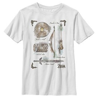 Boys 8-20 Nintendo Zelda Breath Of The Wild Colorful Bow Master Sword Graphic Tee