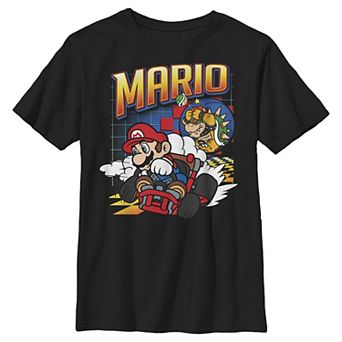 Boys 8-20 Nintendo Mario Kart Bowser Mario Racing Graphic Tee