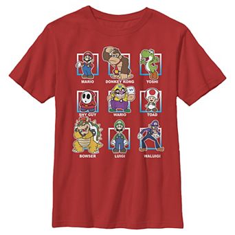 Boys 8-20 Nintendo Super Mario Classic Characters Group Shot Graphic Tee