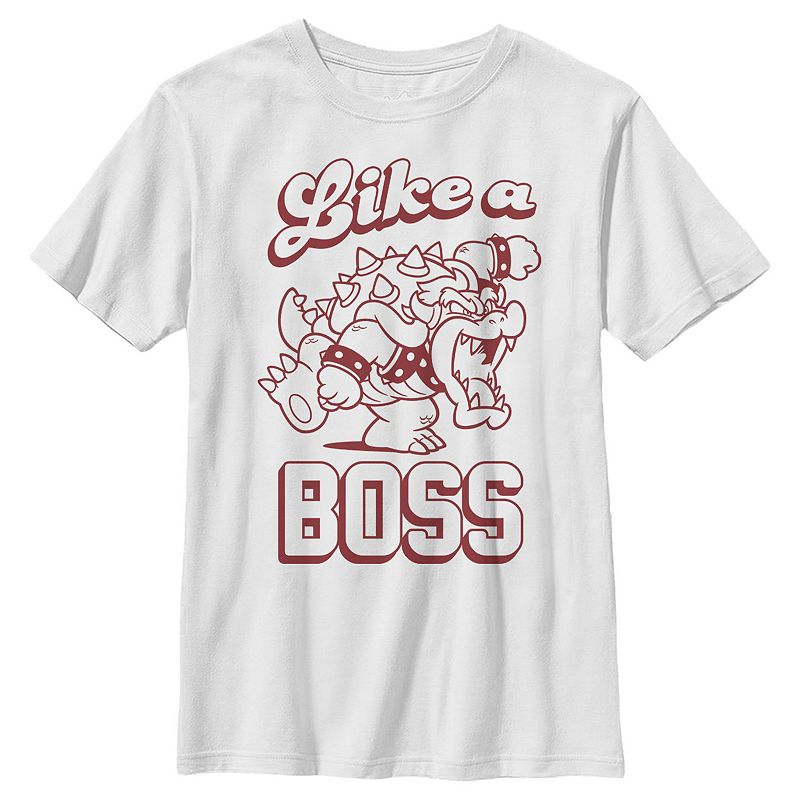 Boys 8-20 Nintendo Super Mario Bowser Like A Boss Koopa King Graphic Tee, Boy's, 