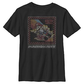 Boys 8-20 Mario Kart 1992 Vintage Frame Poster Graphic Tee