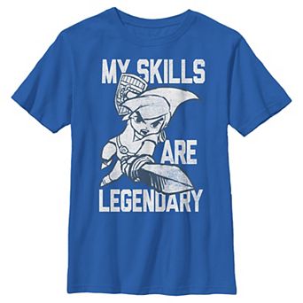 Boys 6-20 Nintendo Legend Of Zelda My Skills Are Legendary Sketch Logo Graphic Tee