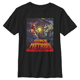 Boys 6-20 Nintendo Samus Super Metroid Cover Graphic Tee