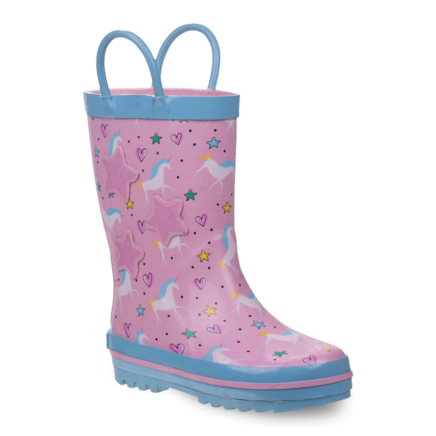 girls unicorn rain boots
