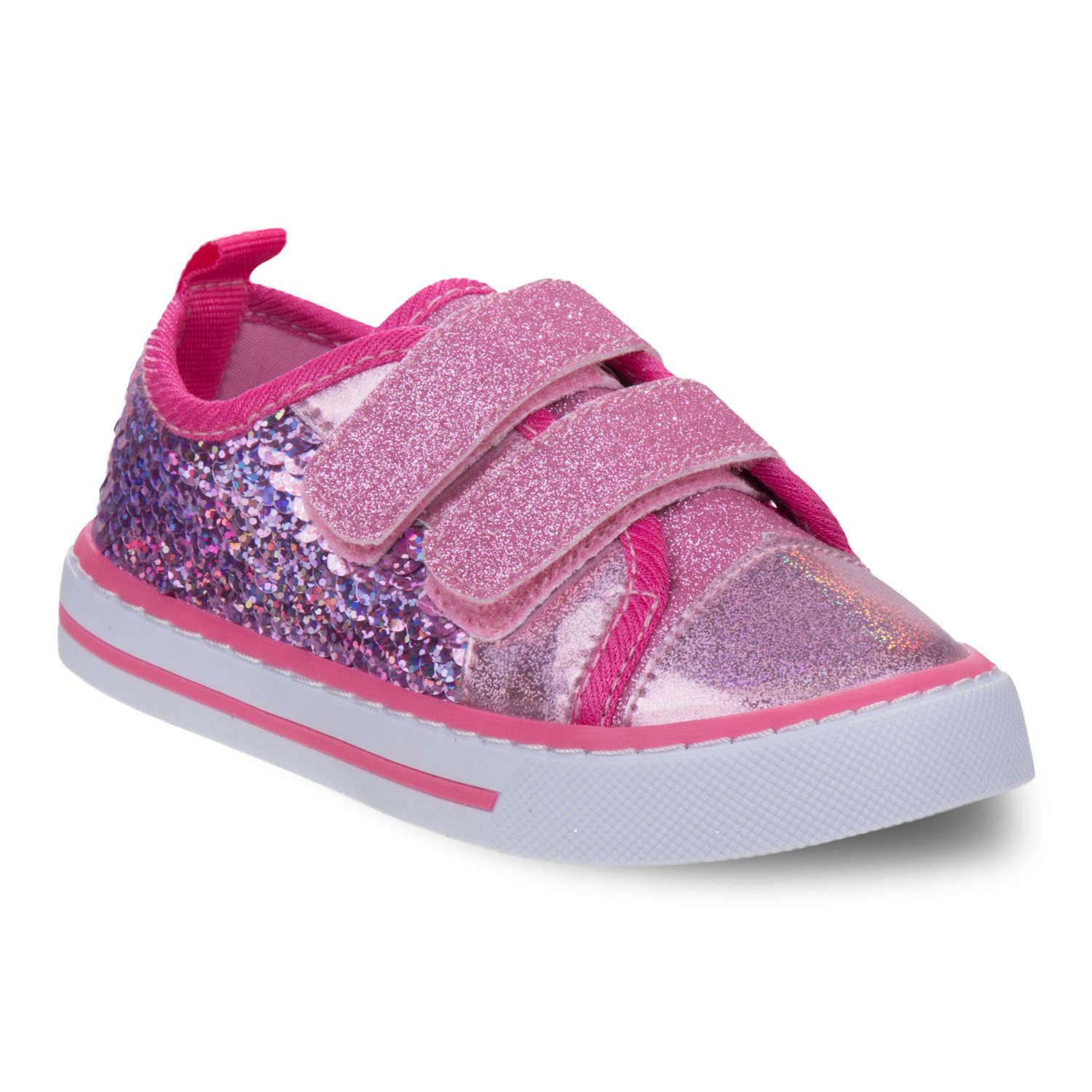 girls pink sequin shoes