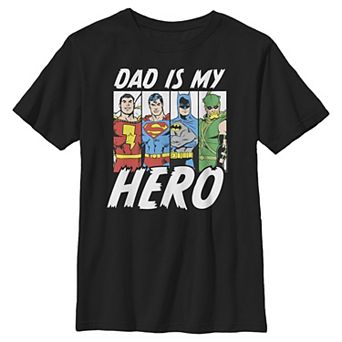 Boys 6-20 DC Comics Justice League Hero Dad Graphic Tee