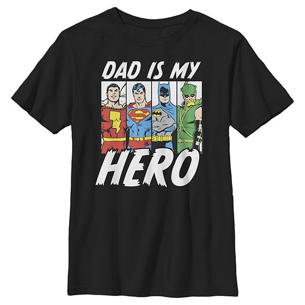 Boys 8-20 DC Comics Justice League Hero Dad Graphic Tee