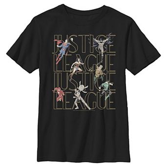Boys 6-20 DC Comics Justice League Text Overlay Graphic Tee