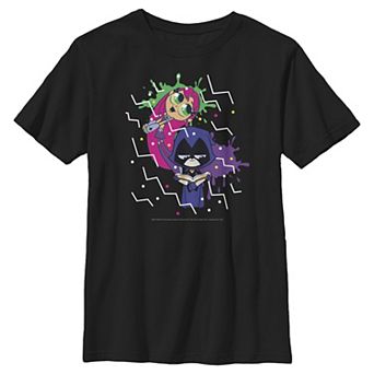 Boys 8-20 DC Comics Graphic Teen Titans Go! Raven & Starfire Paint Splatter Graphic Tee