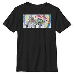 Boys 8 20 Dc Comics Graphic Teen Titans Go Cyborg Epic Boo Yah Graphic Tee - roblox cyborg shirt
