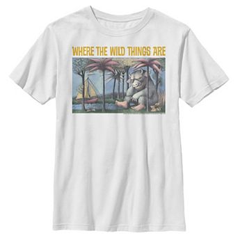 Boys 6-20 Where The Wild Things Are Book Cover Graphic Tee