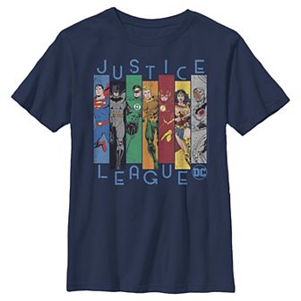 Boys 8-20 DC Comics Justice League Colorful Panels Graphic Tee