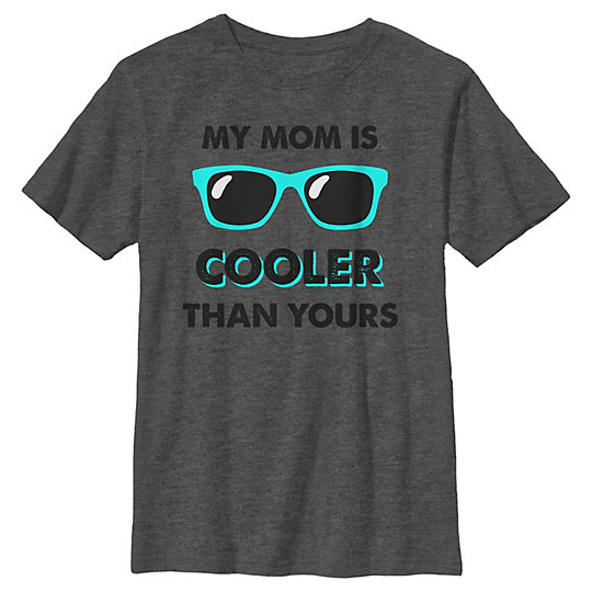 Boys 8 20 My Mom Is Cooler Teal Shades Mother S Day Graphic Tee
