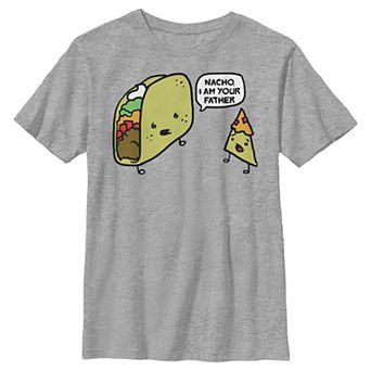 Boys 8-20 Father's Day Taco Dad Nacho Son Funny Graphic Tee