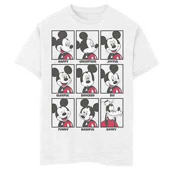 Disney's Mickey Mouse Boys 8-20 Emotions Goofy Smile Graphic Tee