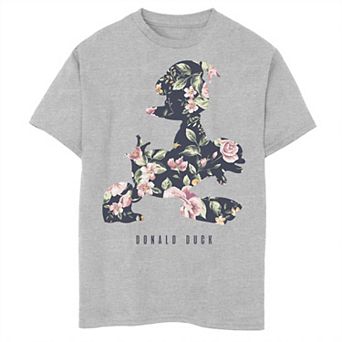 Disney's Donald Duck Boys 8-20 Floral Fill Silhouette Graphic Tee