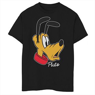 Disney's Pluto Boys 8-20 Surprised Face Portrait Graphic Tee