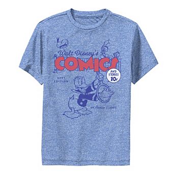 Disney's Donald Duck Boys 6-20 Retro Comic Cover Hat Performance Graphic Tee