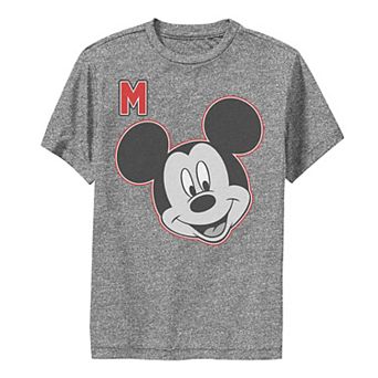 Disney's Mickey Mouse Boys 8-20 Varsity Letter Face Performance Graphic Tee