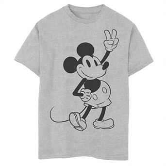 Disney's Mickey Mouse & Friends Boys 8-20 Mickey Peace Outline Graphic Tee