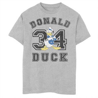 Disney's Donald Duck Boys 6-20 Varsity Text #34 Portrait Graphic Tee