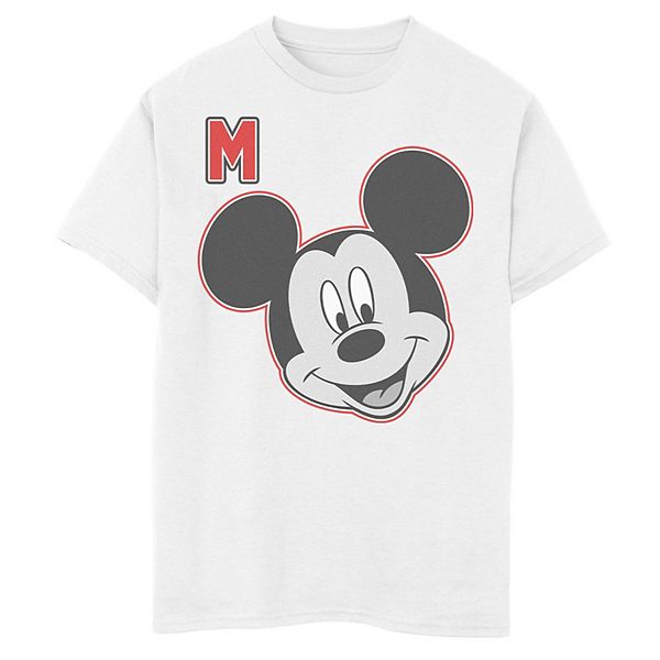 Disney's Mickey Mouse Boys 8-20 Varsity Letter Face Graphic Tee