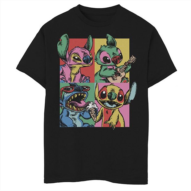 Disney's Lilo & Stitch Boys 8-20 Pop Art Stitch Box Up Graphic Tee