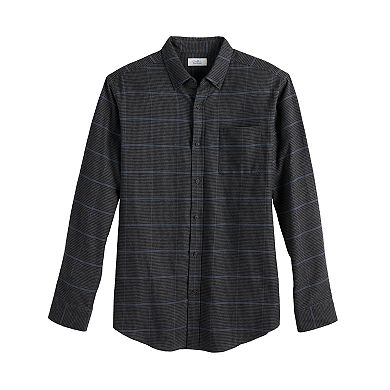Men's Croft & Barrow® Woven Flannel Button-Down Shirt