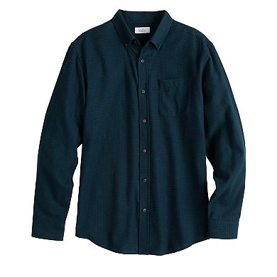 Men's Croft & Barrow® Woven Flannel Button-Down Shirt