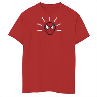 Boys 8-20 Marvel Spider-Man Sense Retro Video Game Head Shot Portrait Graphic Tee