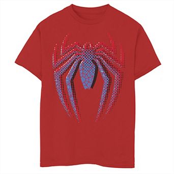 Boys 8-20 Marvel Spider-Man Dot Build-Up Logo Graphic Tee