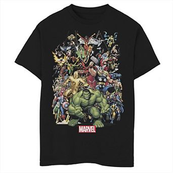 Boys 8-20 Marvel D23 Exclusive Franchise Superhero Collage Graphic Tee