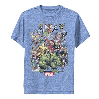 Boys 8-20 Marvel D23 Exclusive Franchise Superhero Collage Performance Graphic Tee