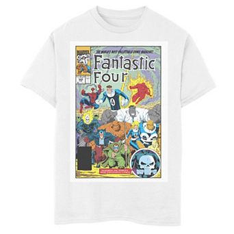 Boys 8-20 Marvel D23 Exclusive Fantastic Four Vintage Comic Book Cover Graphic Tee