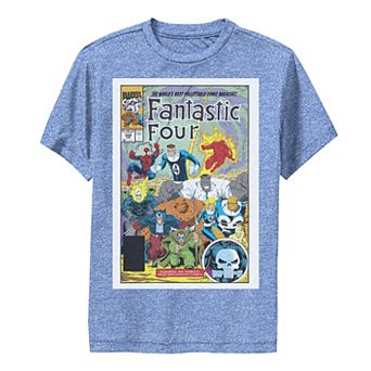 Boys 6-20 Marvel D23 Exclusive Fantastic Four Vintage Comic Book Cover Performance Graphic Tee