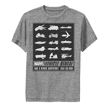 Boys 8-20 Marvel Retro Comic Vehicle Rental Heroic Adventure Performance Graphic Tee