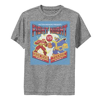 Boys 8-20 Marvel Fight Night Retro Arcade Iron Man Versus Thanos Performance Graphic Tee