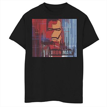 Boys 8-20 Marvel Iron Man Glitched Poster Graphic Tee