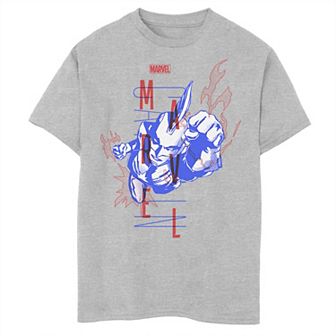 Boys 8-20 Marvel Captain Marvel Flying Sketch Bold Poster Graphic Tee