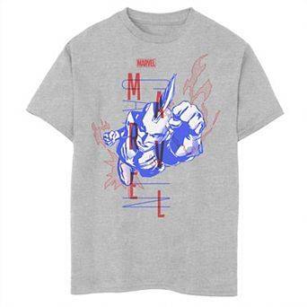 Boys 8-20 Marvel Captain Marvel Flying Sketch Bold Poster Graphic Tee