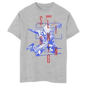 Boys 8-20 Marvel Spider-Man Bold Slinging Web Poster Graphic Tee