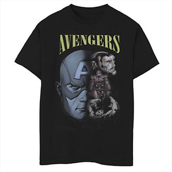 Boys 8-20 Marvel Avengers Faded Group Shot Portrait Graphic Tee