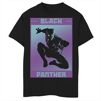 Boys 8-20 Marvel Black Panther Halftone Pop Art Poster Graphic Tee