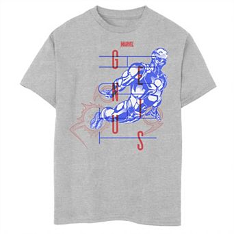 Boys 6-20 Marvel Iron Man Genius Sketch Bold Poster Graphic Tee